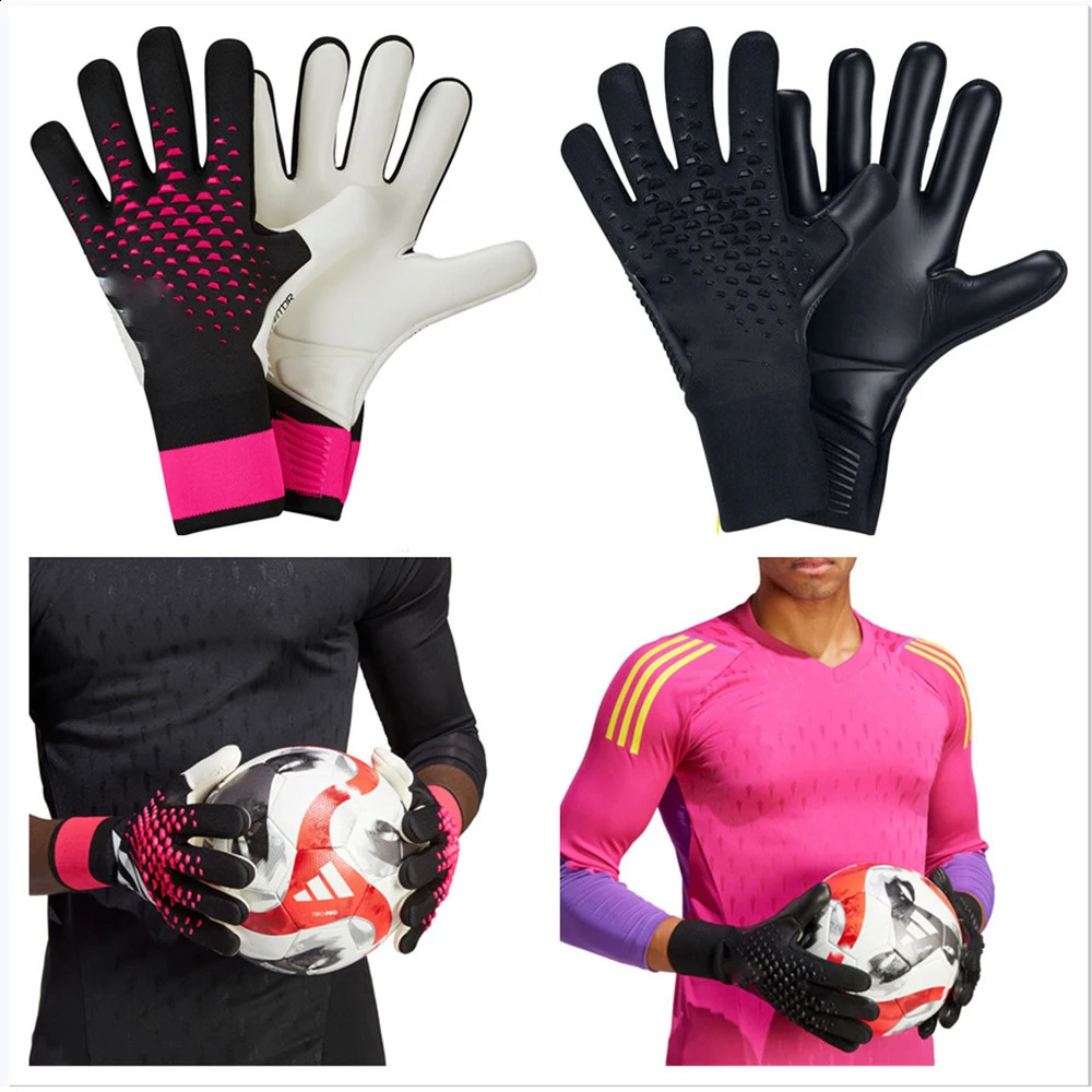 Goalkeeper Gloves for Football Training Latex Wear-resistant Goalie Gloves Children Adults Soccer Match Accessory Sports Gloves 240717