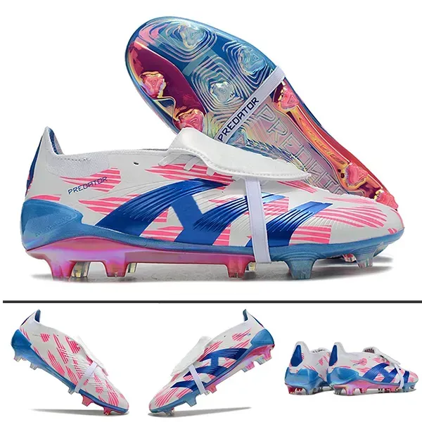 2025 Quality Football Boots 30th Anniversary 24 Tongue Fold Laceless Laces FG Mens Soccer Cleats Comfortable Training Leather Football Shoes kids36-46