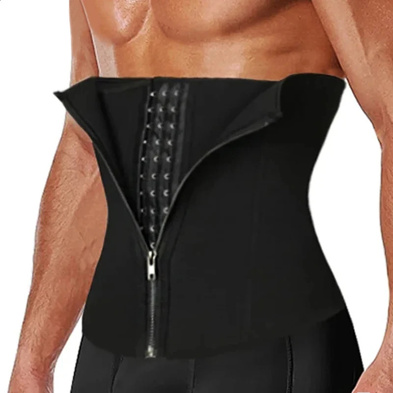 Men Waist Trainer Shaper Back Support Slimming Belt Corset Gym Abdominal Binder Fitness Cincher Workout Shapewear 240723