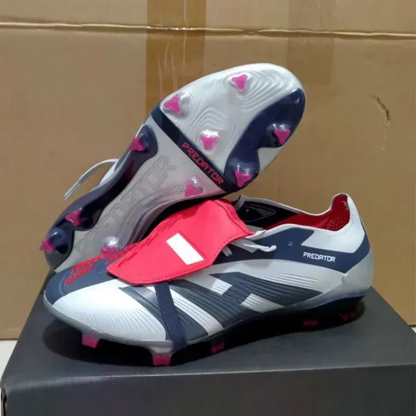2025 Quality Football Boots 30th Anniversary 24 Tongue Fold Laceless Laces FG Mens Soccer Cleats Comfortable Training Leather Football Shoes kids36-46