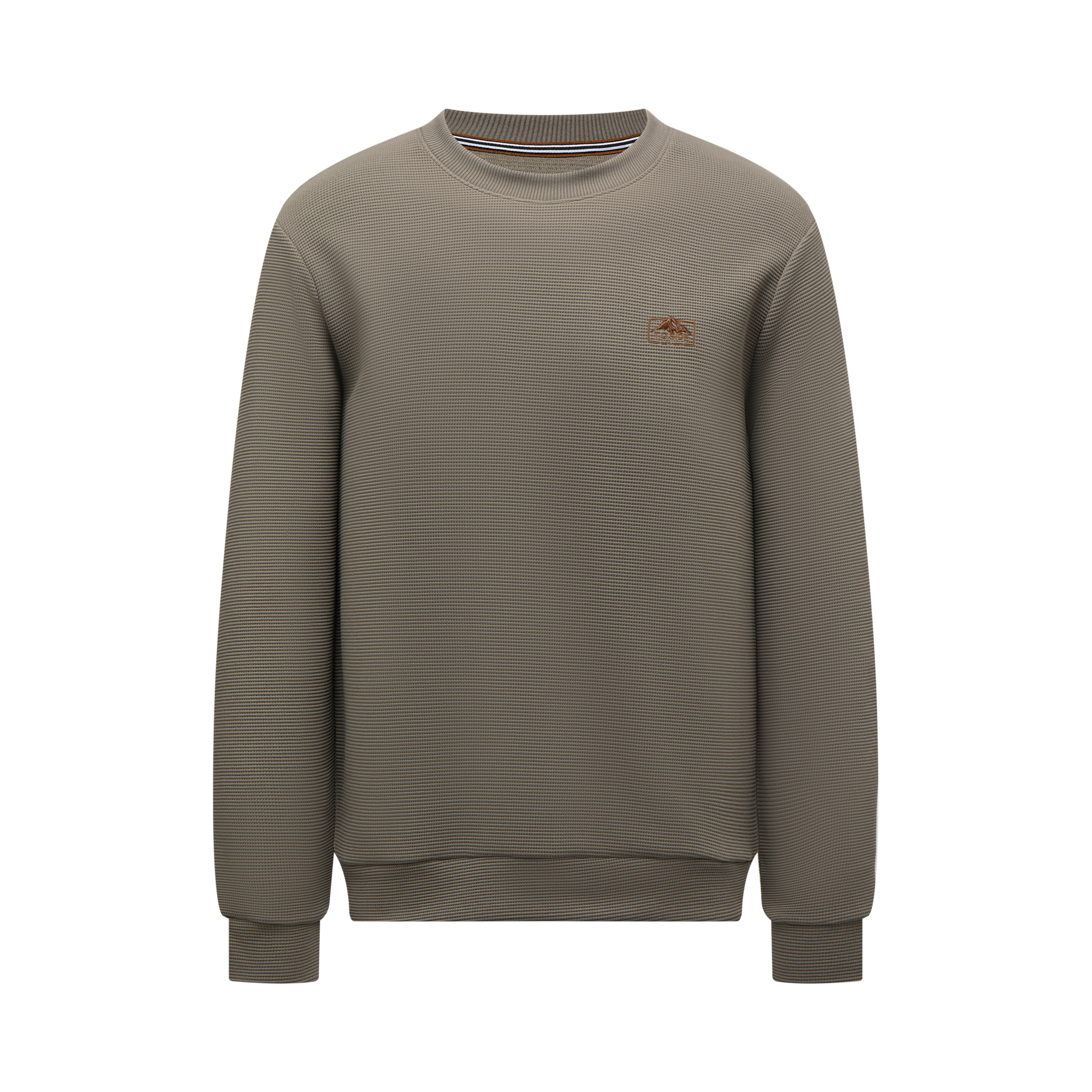 Gentleman's minimalist round neck pullover men's hoodie 24F07