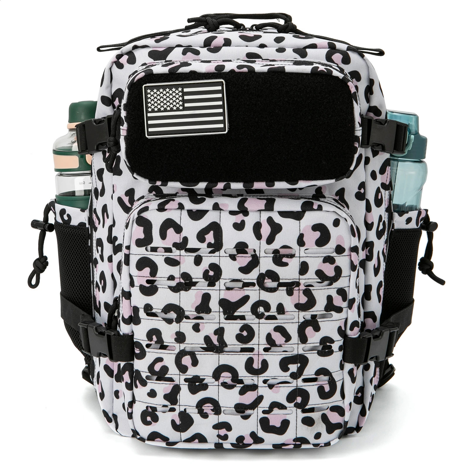 QT QY 25L Mens Survival Tactics Backpack Laser Cutting Molle Daypack Small Bug Out Bag Gym Hking Rucksack with Double Cup Holder 240813