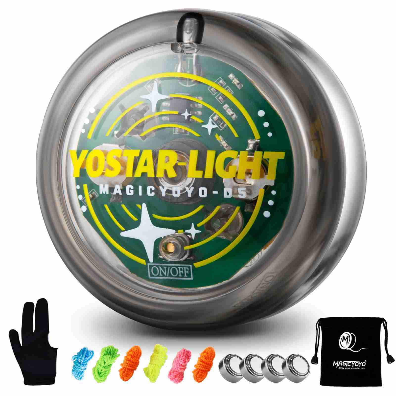 MAGICYOYO D5 LED Light Up Yoyo Responsive Yoyo For Beginners Professional Yo For Kids Easy ToM240725