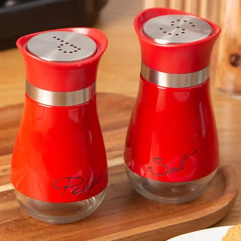 2 pcs Refillable Salt Pepper Shakers Set Spice Bottles Container for HomeRestaurant and Picnic - 3.4oz Kitchen Accessories 240725