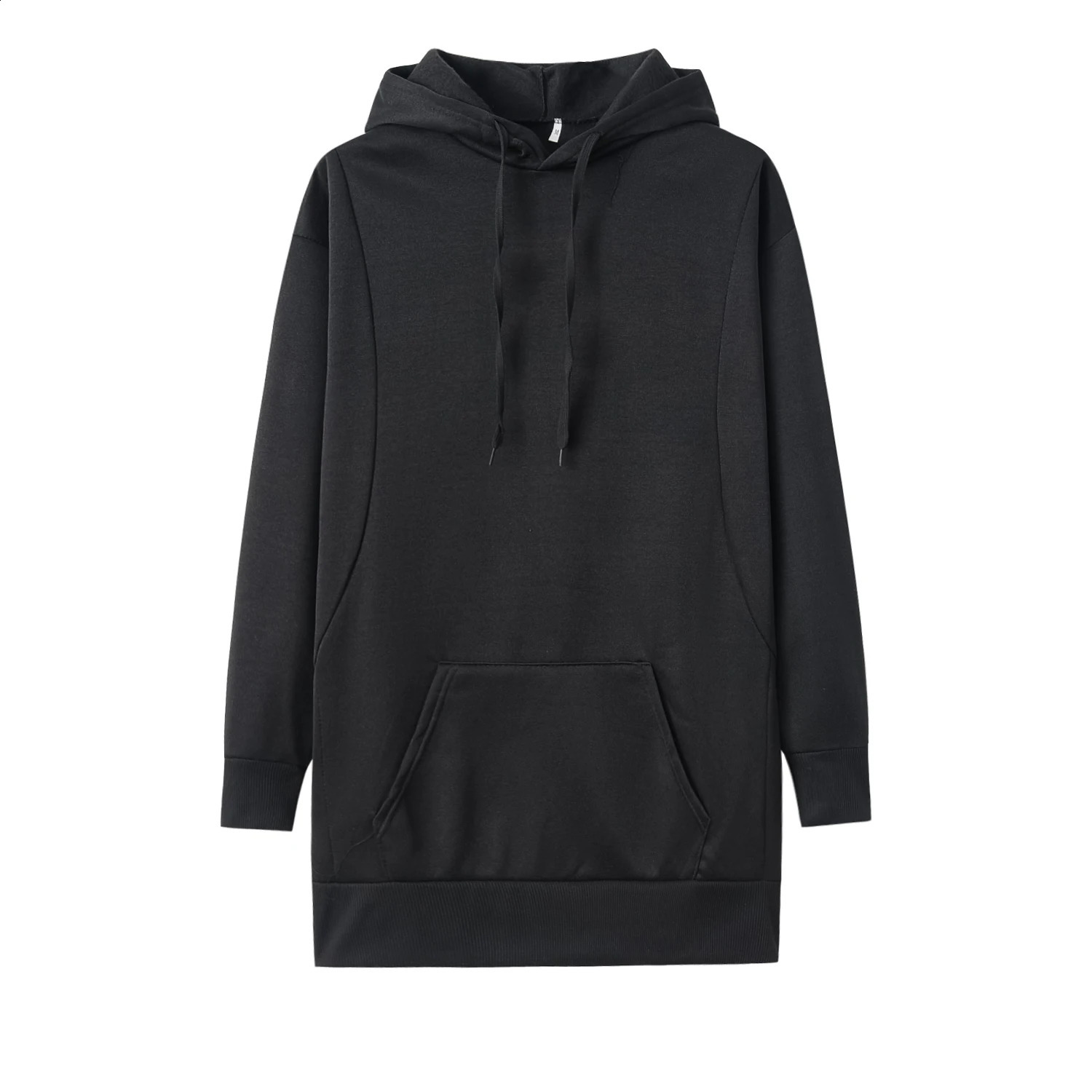 Fashion Trend Ladies Solid Color Loose Long Sleeve Thickened Hoodie Woman 240806