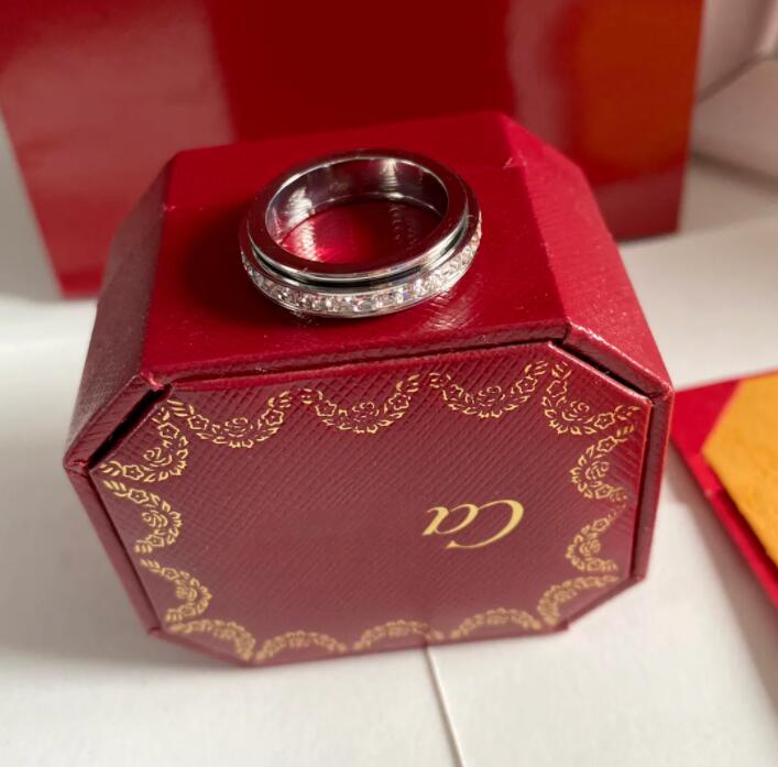 2024 Ring designer ring luxury jewelry rings for women Alphabet diamond Design Christmas Gift jewelry Temperament Versatile rings very Optional Gift Box c5916