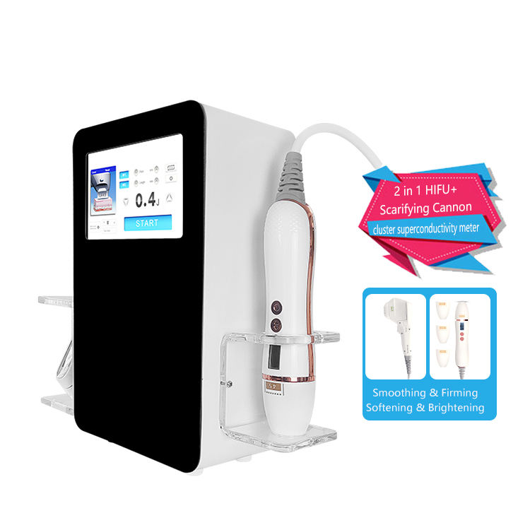 Ultrasound Skin Rejuvenation 2 Handles Beauty Equipment HIFU Face Lifting 2.0mm 3.0mm 4.5mm Cartridges Anti-wrinkle Machine for Sagging Skin Therapy