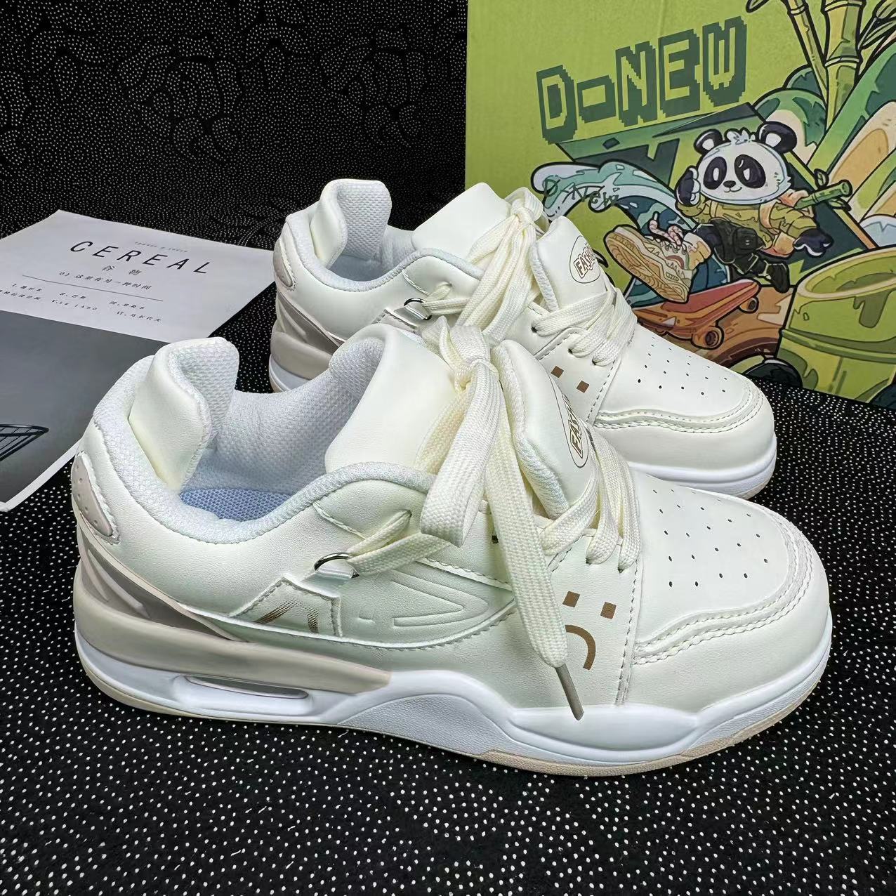 Men's and women's fresh and sweet thick soled casual shoes