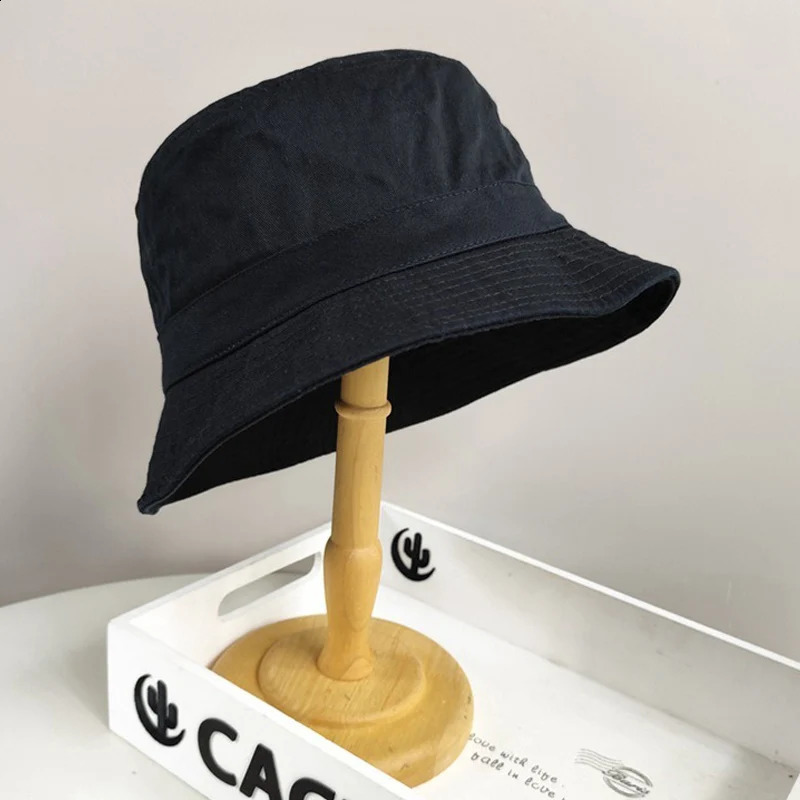 Big Head XXL 63cm Mens Bucket Hat Pure Cotton Panama Plus Size Hip Hop Fisherman Hat Korean Mens 63cm Sun Hat 240710