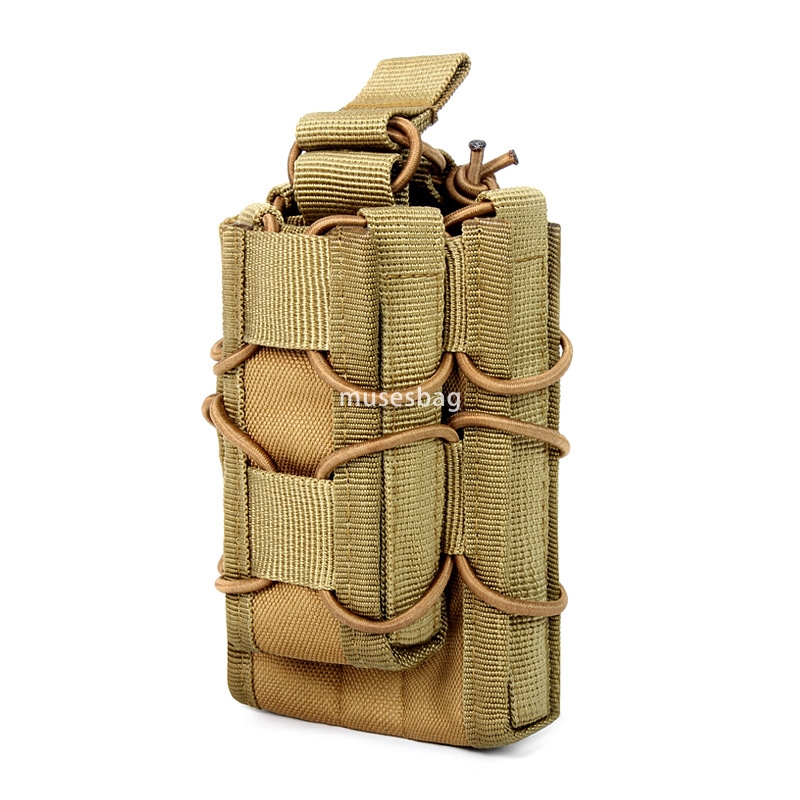 Two sub-munition clip bag MOLLE accessory bag Double clip bag Outdoor tactical equipment camouflage manufacturers