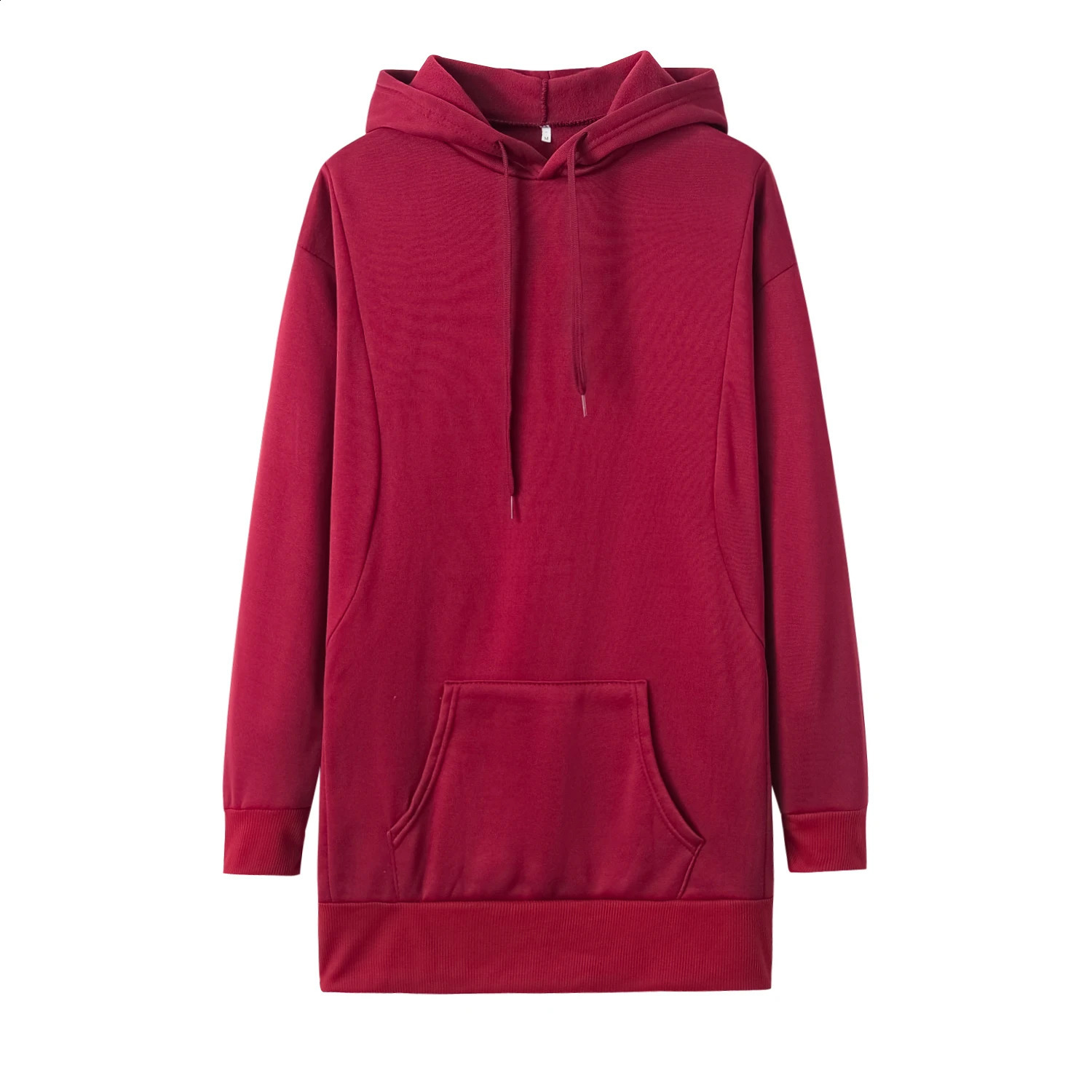 Fashion Trend Ladies Solid Color Loose Long Sleeve Thickened Hoodie Woman 240806