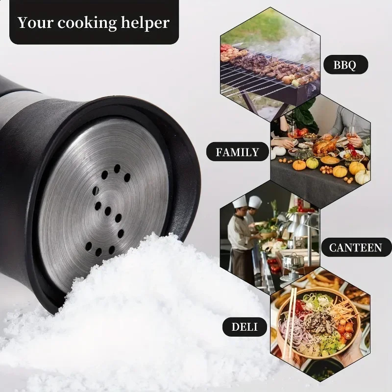 2 pcs Refillable Salt Pepper Shakers Set Spice Bottles Container for HomeRestaurant and Picnic - 3.4oz Kitchen Accessories 240725