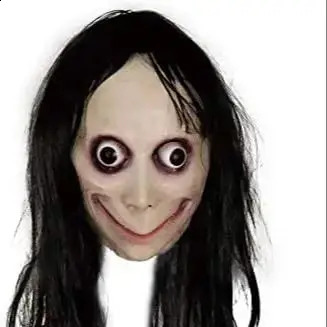 Halloween Devil Head Mask Long Wig creepy latex female mask suitable for role-playing party props 240724