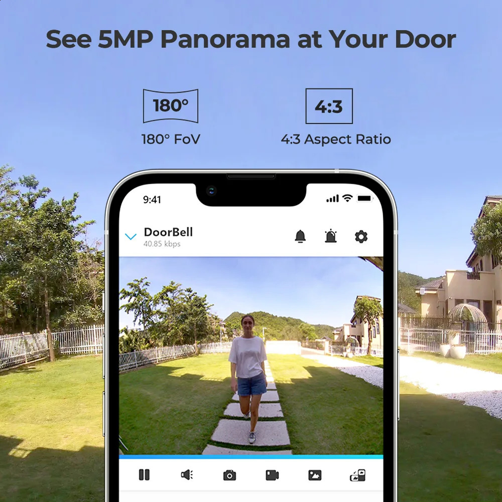 Reolink 2KVideo Doorbell WiFi and PoE Smart Outdoor Home Video Intercom Human Detection Wired Doorbell Supports Chime Alexa 240925
