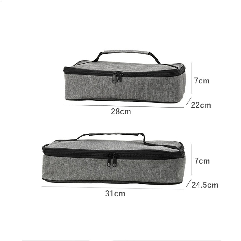 Square Insulated Lunch Bag for Women Thermal Cooler Bento Box Bags Food Portable Travel Picnic Delivery Meal Container y240903