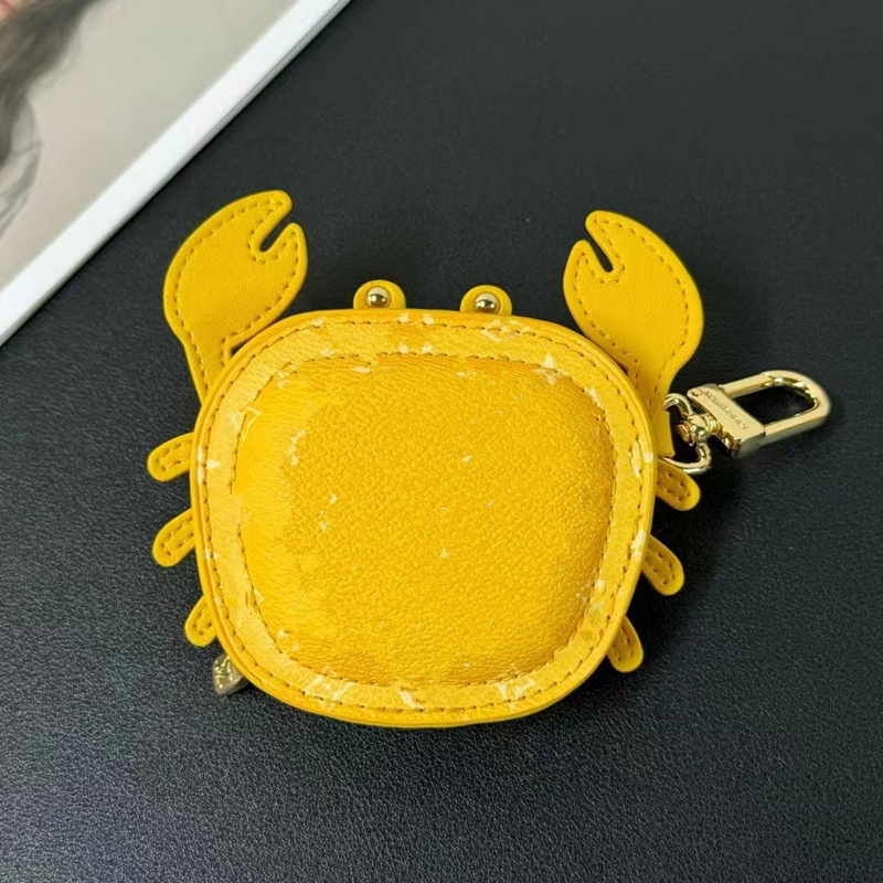 CRAB bag decoration headset coin se Letter Keychain Backpack Handheld Crossbody Bag Car Key Product Fashion Decoration animal Accessories 6 colors Fre