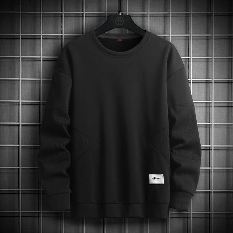 Round Neck Sweatshirt Men's 2024 Autumn New Casual Long Sleeved T-shirt Korean Version Trendy Cotton Versatile Loose Top Designer Hoodies Graphic