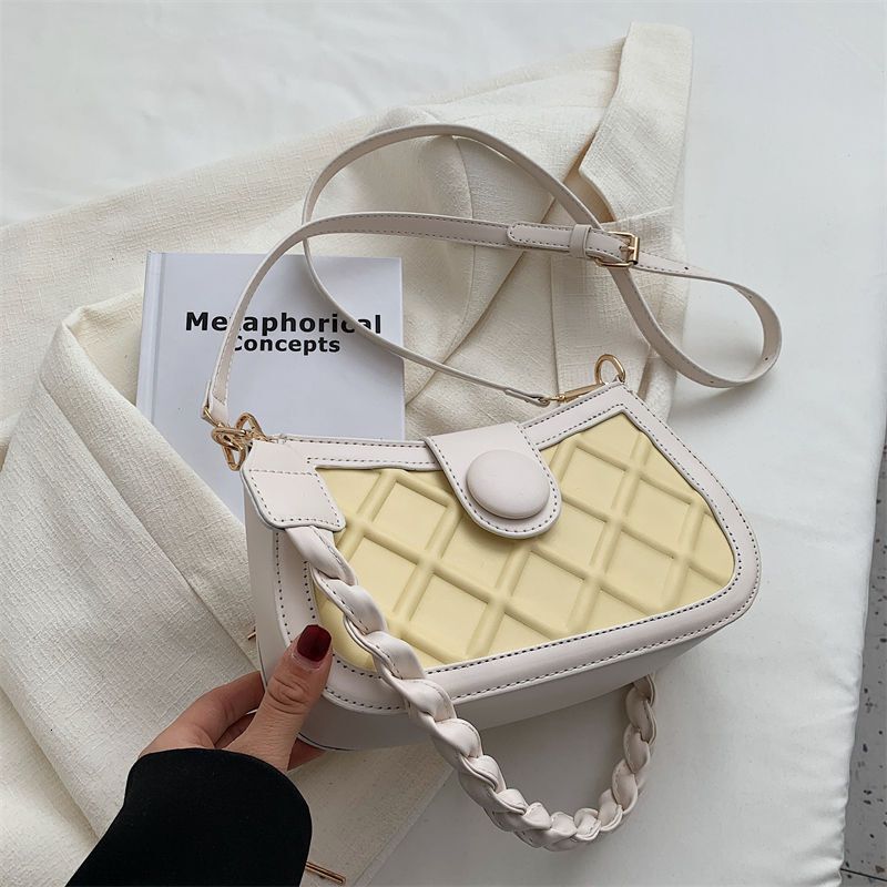 Ify2023 niche French diamond grid high-end texture light luxury fashion versatile single shoulder crossbody armpit bag #48 swissmilitary