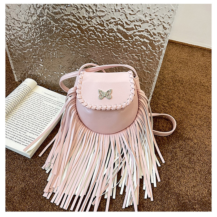 2023 new saddle niche design single shoulder crossbody casual simple mini tassel bag H726#30 ddmy b049
