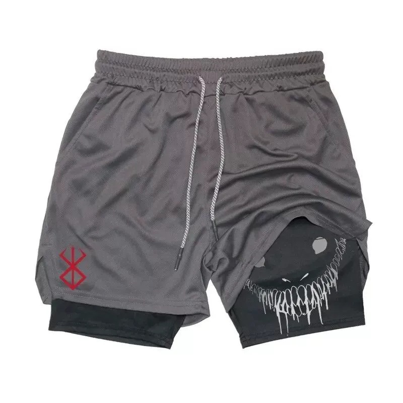 Men's Shorts Summer Men Running Fitness Gym Training 2 In 1 Sports Quick Dry Workout Jogging Double Deck Sports And Fitness Shorts