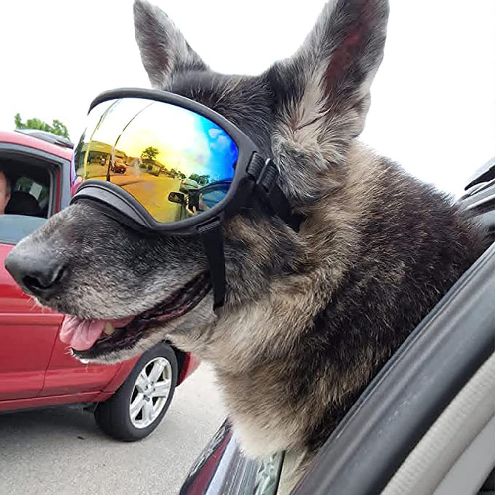 Dog Sunglasses For Medium Large Dogs Uv Protection Windproof Goggles With Adjustable Strap Eyes Protection