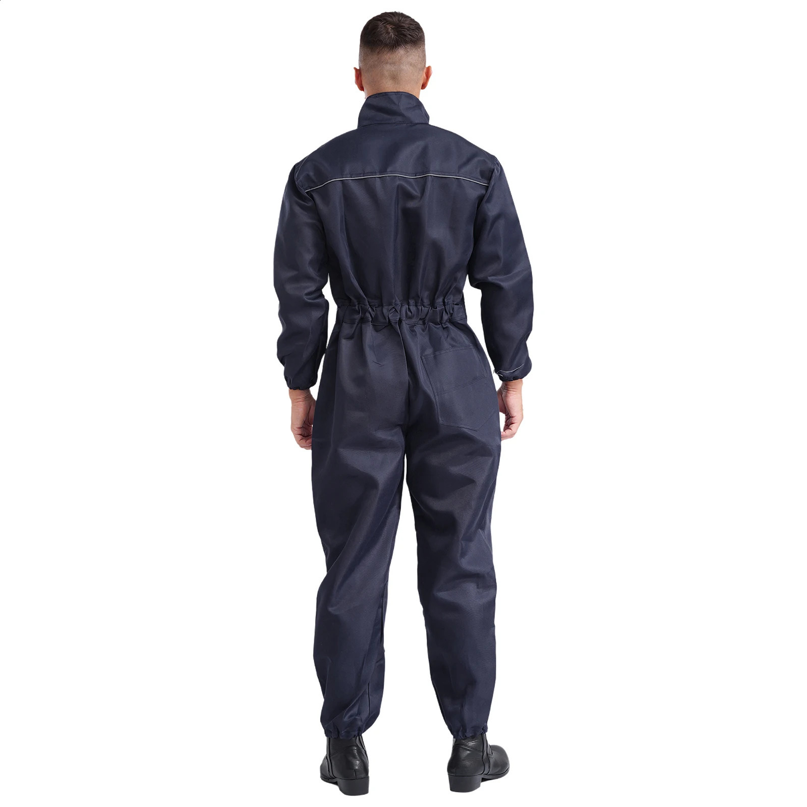 Mens Work Overall Uniform Reflective Stripes Working Coveralls Jumpsuits Welding Suit Car Repair Workshop Mechanic Work Clothes 240716