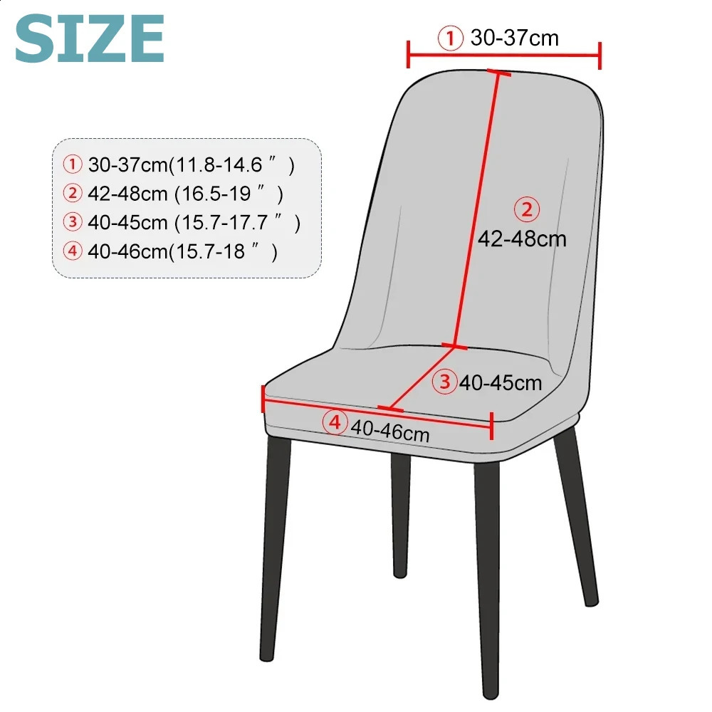 Stretch Curved Back Dining Chair Cover Jacquard Elastic Arc Seat Covers Washable Antidirty Stool Slipcover for Home Decor 1PC 240725
