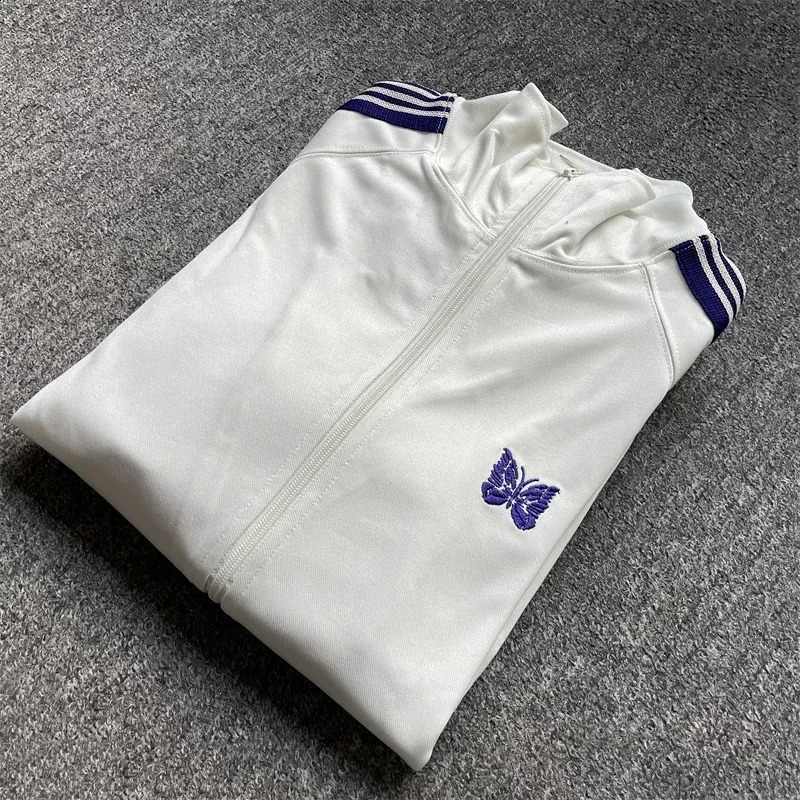 Casual Fashion Coat Men Women Knitted Stripes Jackets Zipper Track Jacket 240715