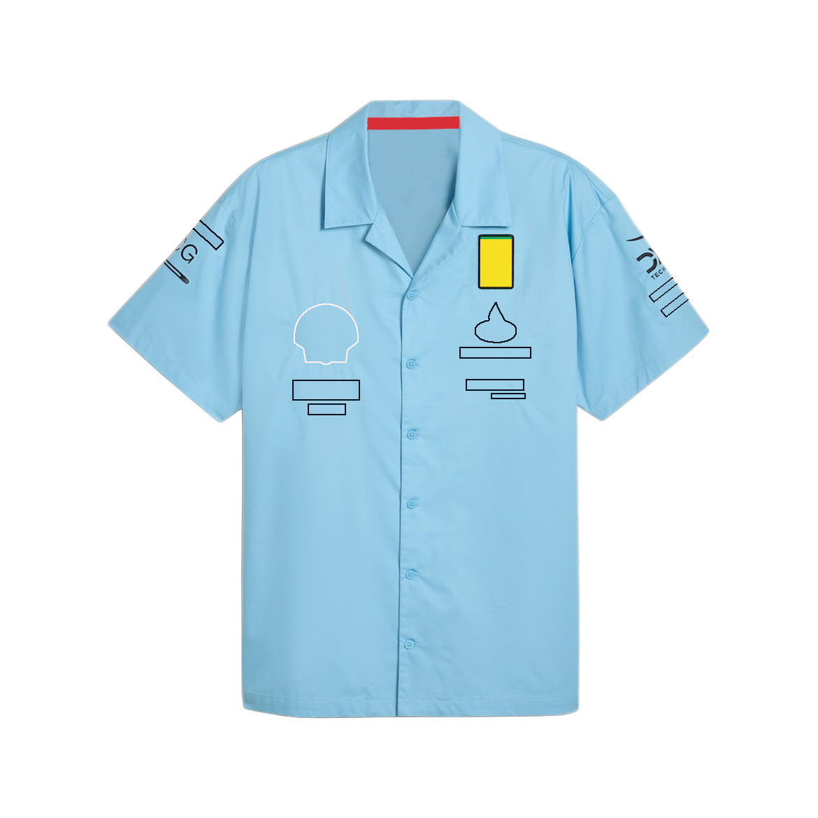 2024 New F1 Team Special Edition Formula 1 Official Light Blue Uniform Short Sleeve Shirt Driver Racing Fans Polo Shirts Jersey free shipping