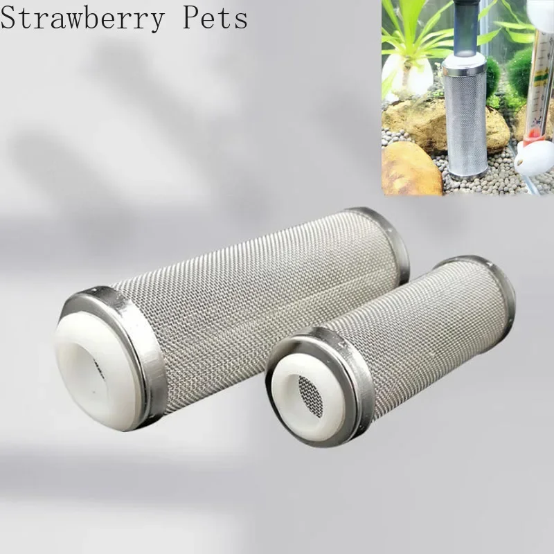 Stainless Steel Filter Inlet Sleeve Mesh Shrimp Nets Special Shrimp Cylinder Filter Inflow Inlet Protect Aquarium Accessories