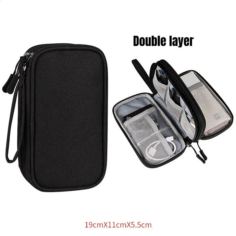 3 Large Size Travel Organizer Bag Pouch Carry Case Portable Waterproof Storage Bags for Cable Cord and Electronics 240726 4