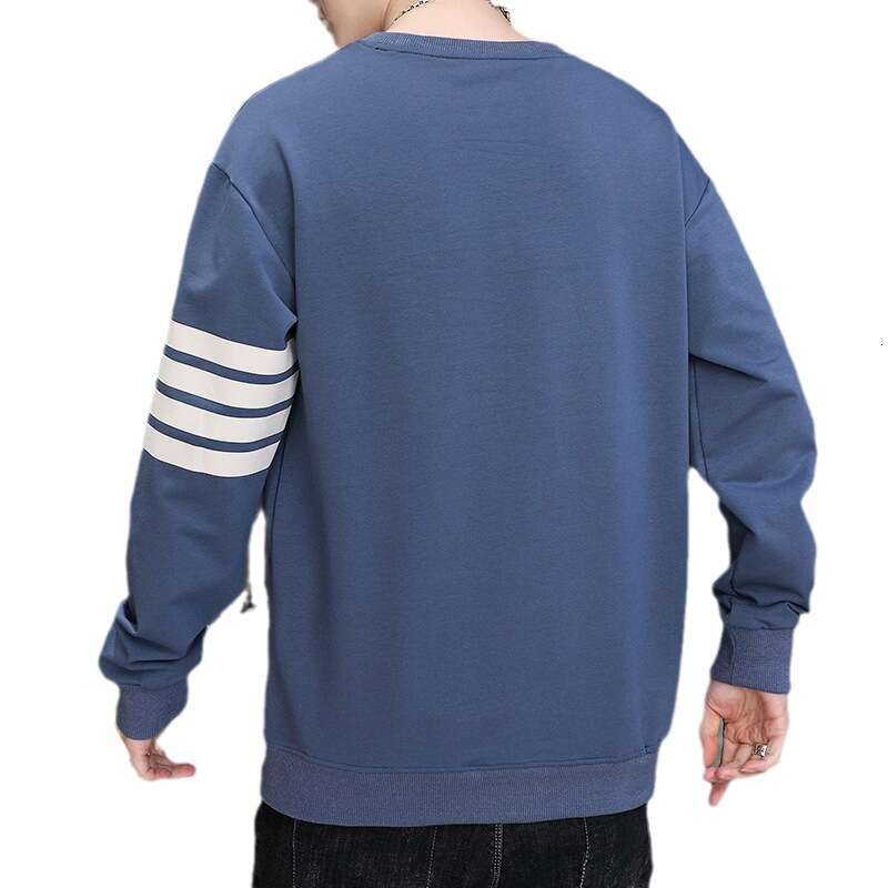 New Hoodie 2024 Autumn Korean Style Trendy Loose Solid Color Cotton Long Sleeved T-shirt Base Shirt Men's Clothing Polo Jacket Hoodies Designer W