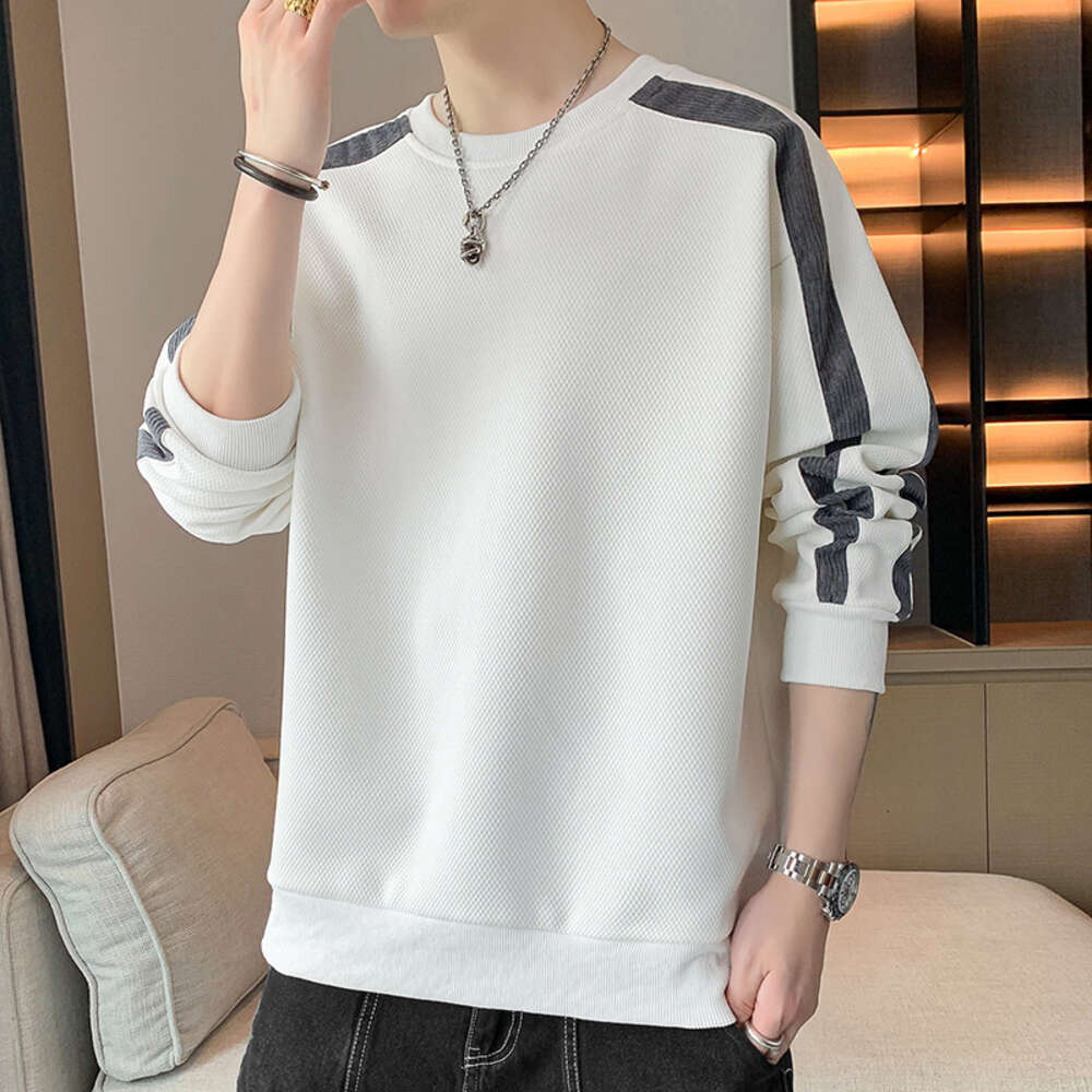 2024 Spring New Casual Fashion Versatile Youth Handsome Long Sleeve T-shirt Round Neck Men's Sweatshirt Y2k Hoodie Streetwear Mens Fashion Hoodie