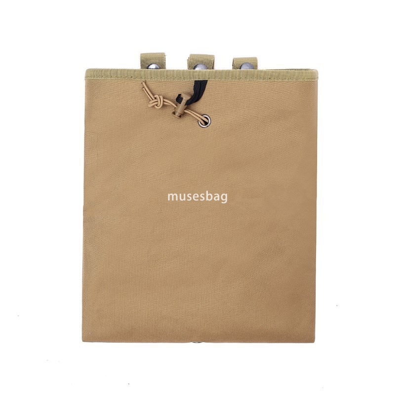 Outdoor tactical large recycling bag Multi-functional debris storage tool bag Camouflage army fan drawstring Fanny pack