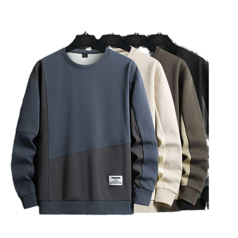 Long Sleeved Hoodie Men's 2024 Autumn Winter New Round Neck Loose and Versatile Korean Version Base Coat Jacket Trendy Brand Mens Designer Hoodie