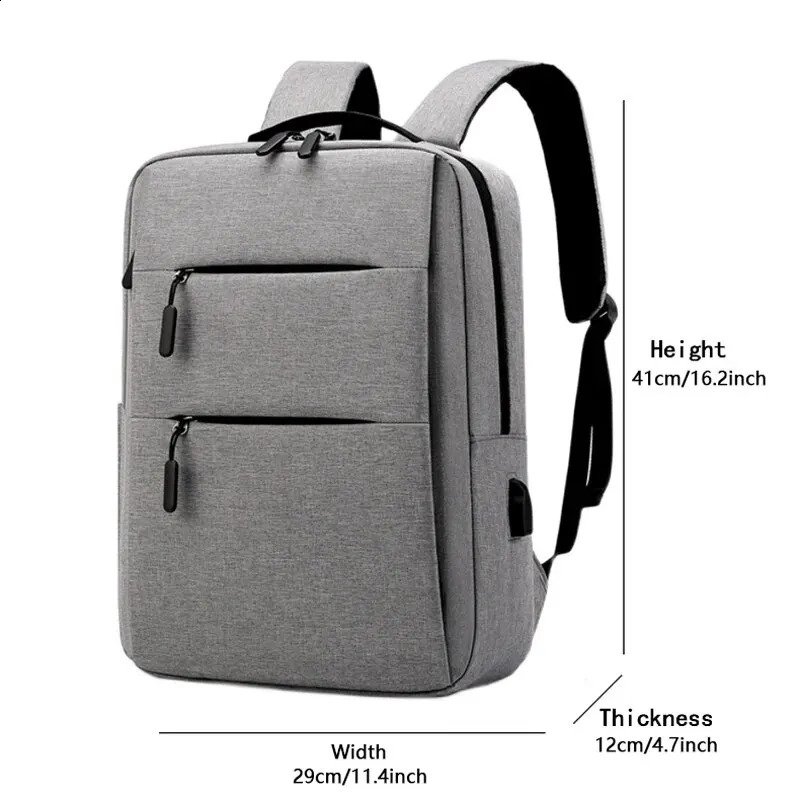 Multi layer zipper notebook bag 13 inches 14 15 computer backpack business mens and womens travel 240730Zl