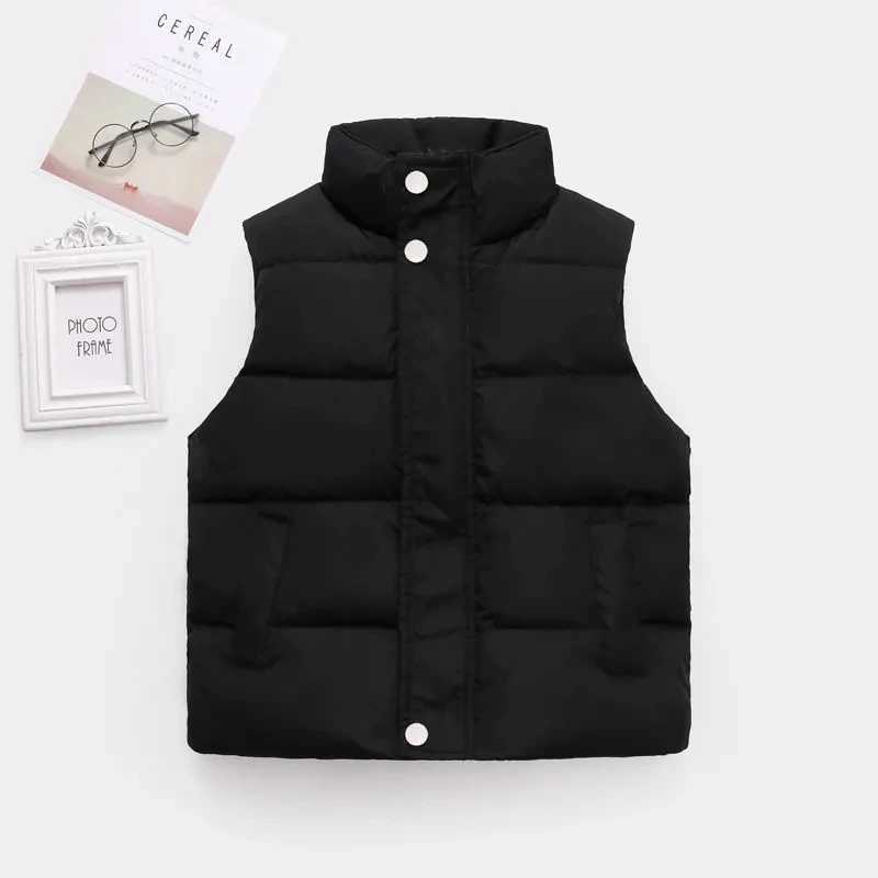 Childrens down cotton vest autumn and winter warm jacket for boys and girls childrens jacket 2-12 years thick jacketW240724