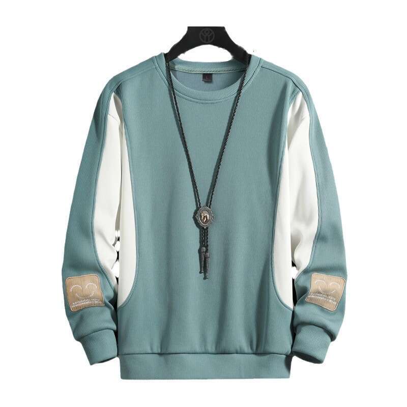 Round Neck Sweater Men's Autumn/winter 2024 Casual Long Sleeved T-shirt New Korean Trend Plush Versatile Loose Top Designer Hoodie Mens Fashion S