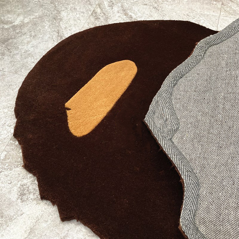 Home Furnishings Artistic Carpet Chimpanzees Head Custom Rug Hypebeast Collection Parlor Bedroom Playroom 3D Handmade Acrylic Yarn Trending Floor Mat 
