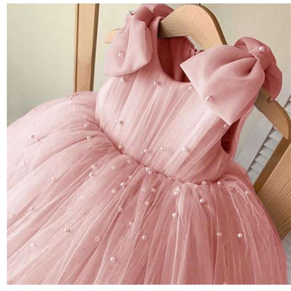 Red wer Girl Dresses For Wedding With Long Train Pageant Holy Communion Birthday Princess Guest Evening Gown