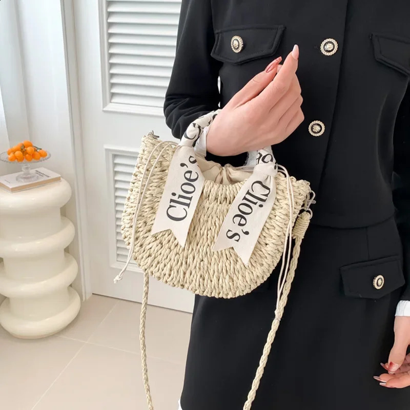 holiday straw woven bag handbag beach cross-body bag purses and handbags 240726
