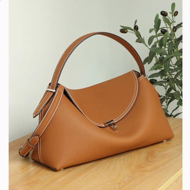 Temperament large-capacity bucket high-grade solid color soft fashion one shoulder leather tuote bag woman 240726