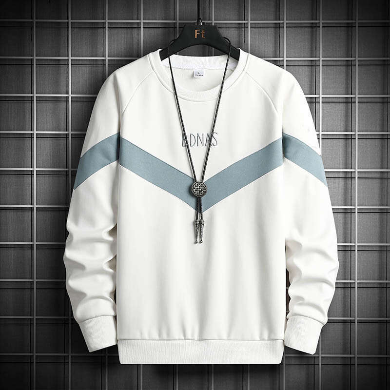2024 Hoodie Spring New Round Neck Pullover Top Loose Base Shirt Men's Trendy Long Sleeved T-shirt Men Zipper Hoddies Designer Zip Hoodie Designer