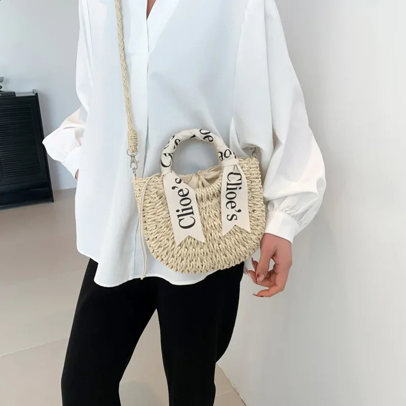 holiday straw woven bag handbag beach cross-body bag purses and handbags 240726