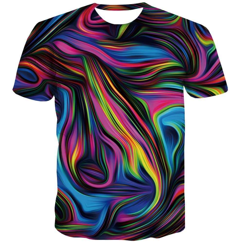 Colorful T Shirts for Men 3D Printed Neon Abstract Tee Short Sleeve T Shirt Tops Summer clothes tshirt nice