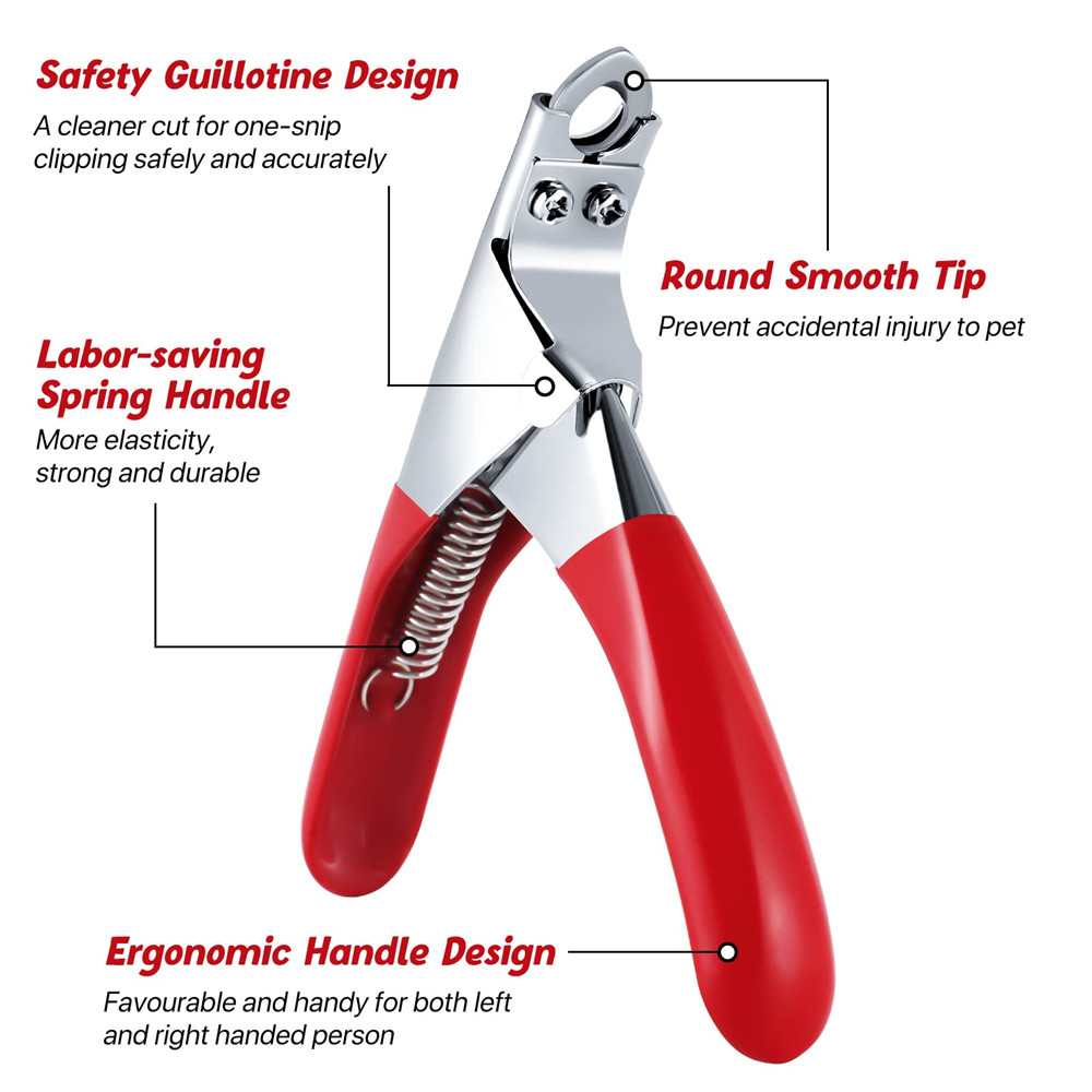 Dog Cat Stainless Steel Pet Toes Cutter Scissor Grooming Tool for Small Medium Dogs Cats Guillotine Nail Clipper