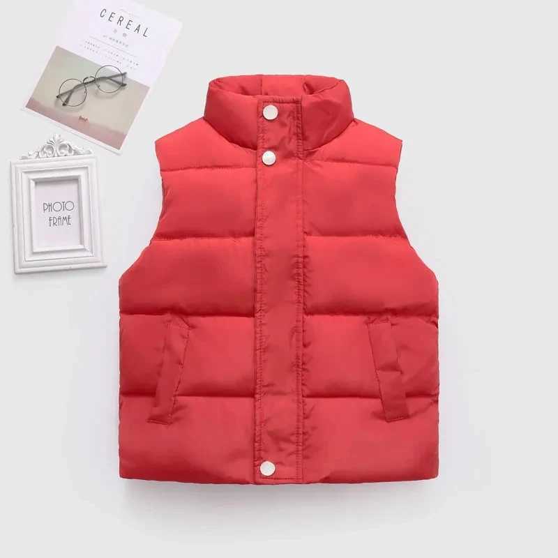 Childrens down cotton vest autumn and winter warm jacket for boys and girls childrens jacket 2-12 years thick jacketW240724