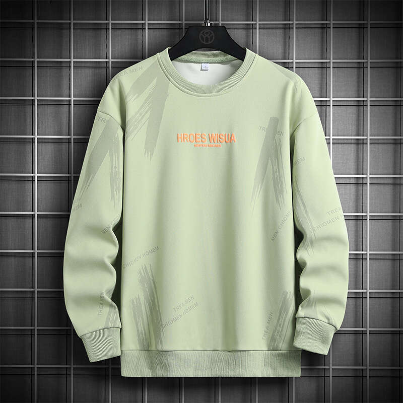 Men's Hoodie Spring 2024 New Trendy Brand Long Sleeved T-shirt Versatile Casual Loose Round Neck Oversized Men's Top Sweatshirt Designer Tra