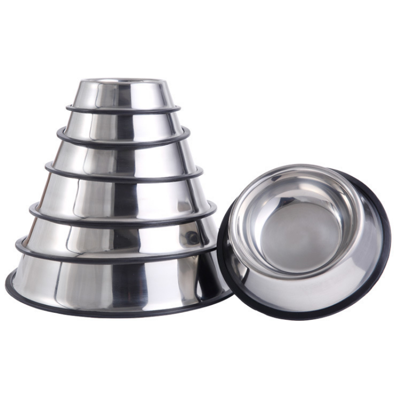 Stainless Steel Anti-Gulping Feeder Safe Washable Pet Food Water Bowl Small Medium Large Dog Slow Eating