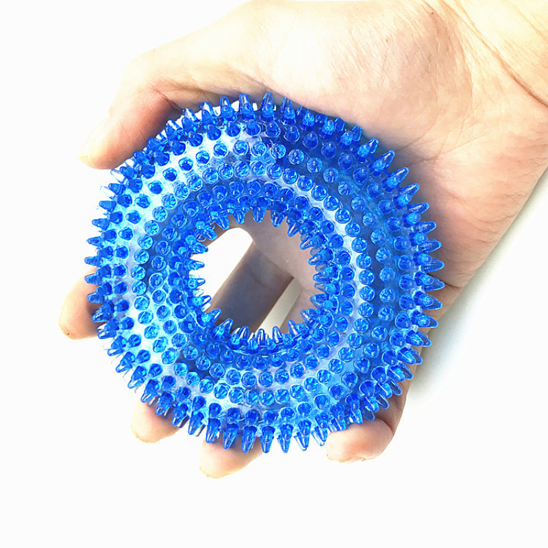 free shipping Durable Squeaker for Aggressive Teeth Cleaning Non Toxic TPR Dog Toys Molar Bite Rubber Chew Ball Accessories